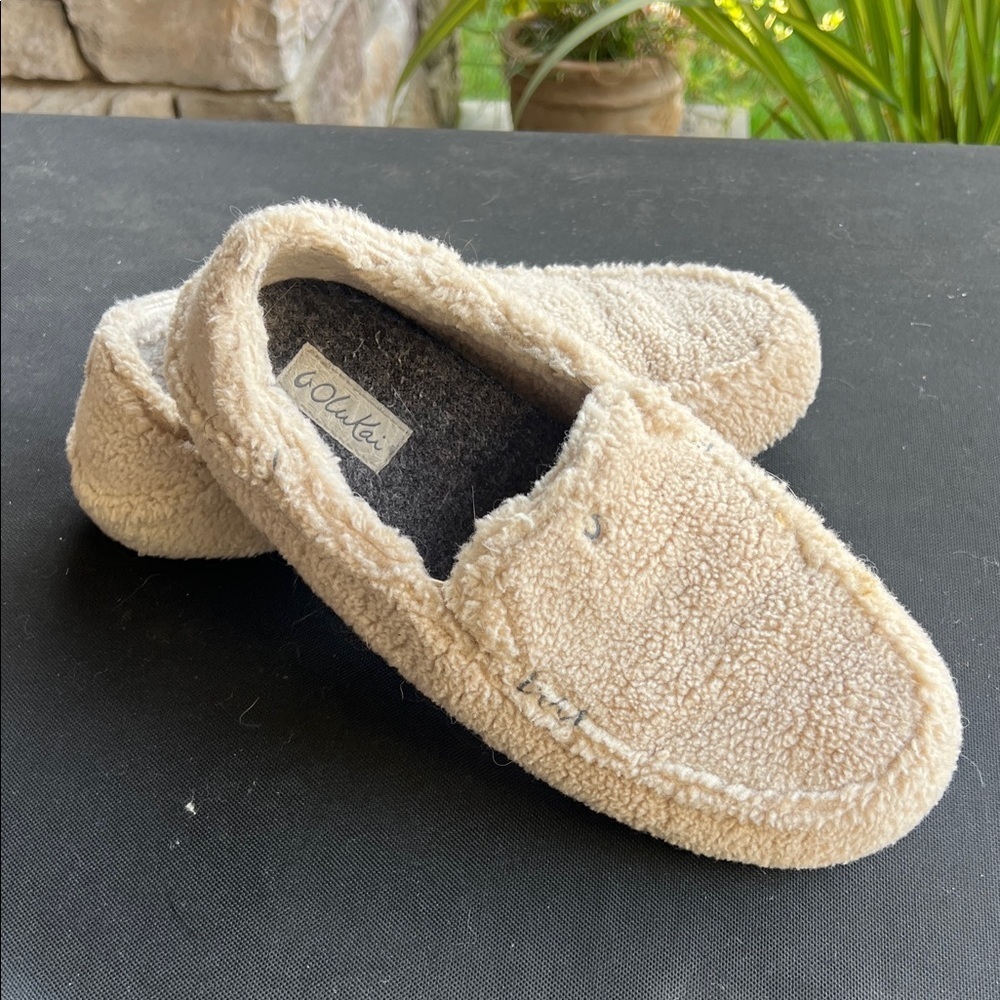 Cozy Beige Fleece Slippers Noehea Heu Sherpa 8 - Picture 8 of 8